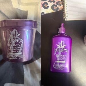 Hempz Blackberry & Lemongrass Body Moisturizer and wash  - Purple